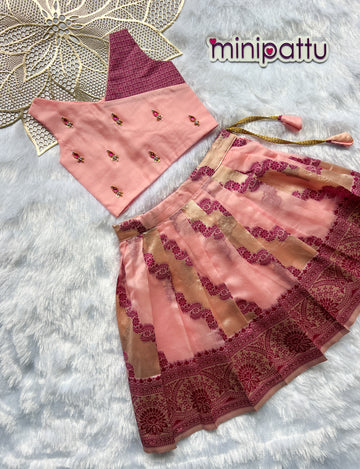 Bindu - Pink Designer Minipattu