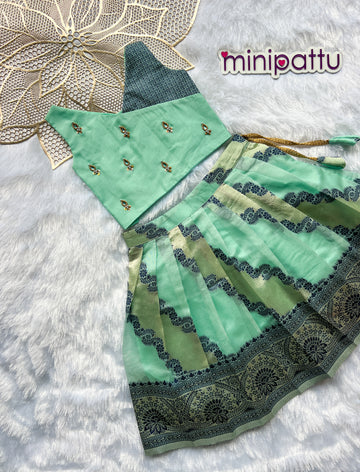 Bindu - Blue Designer Minipattu