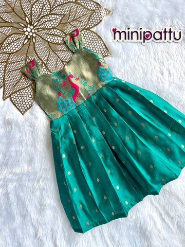 Navilu - Teal Frock Minipattu