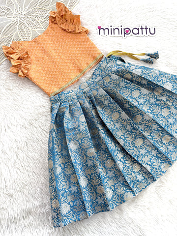 Amara - Peach Blue Minipattu