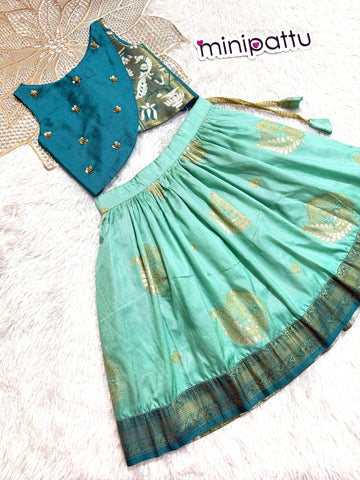 Poorna - Rama Blue Designer Minipattu