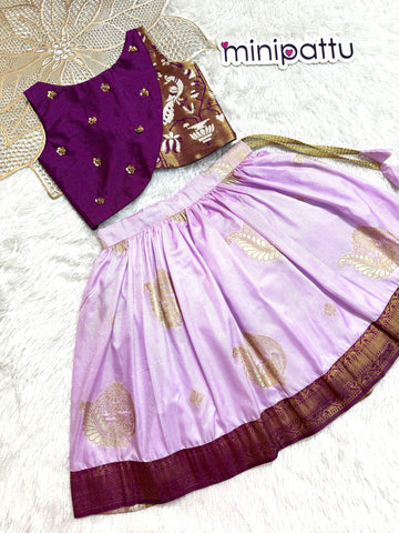 Poorna - Purple Lilac Designer Minipattu