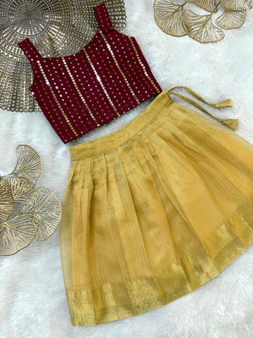 Hira - Maroon Gold Minipattu