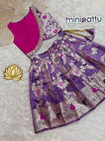 Dharsana - Pink Lilac Designer Minipattu