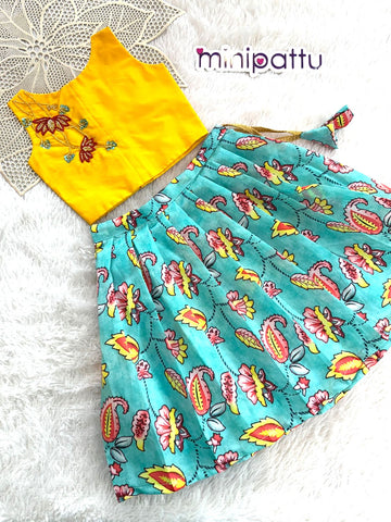 Varnika - Yellow Kalamkari Minipattu