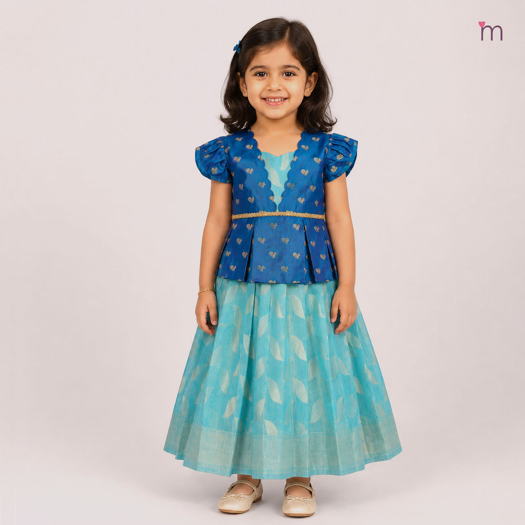 Varsha - Blue Designer Minipattu