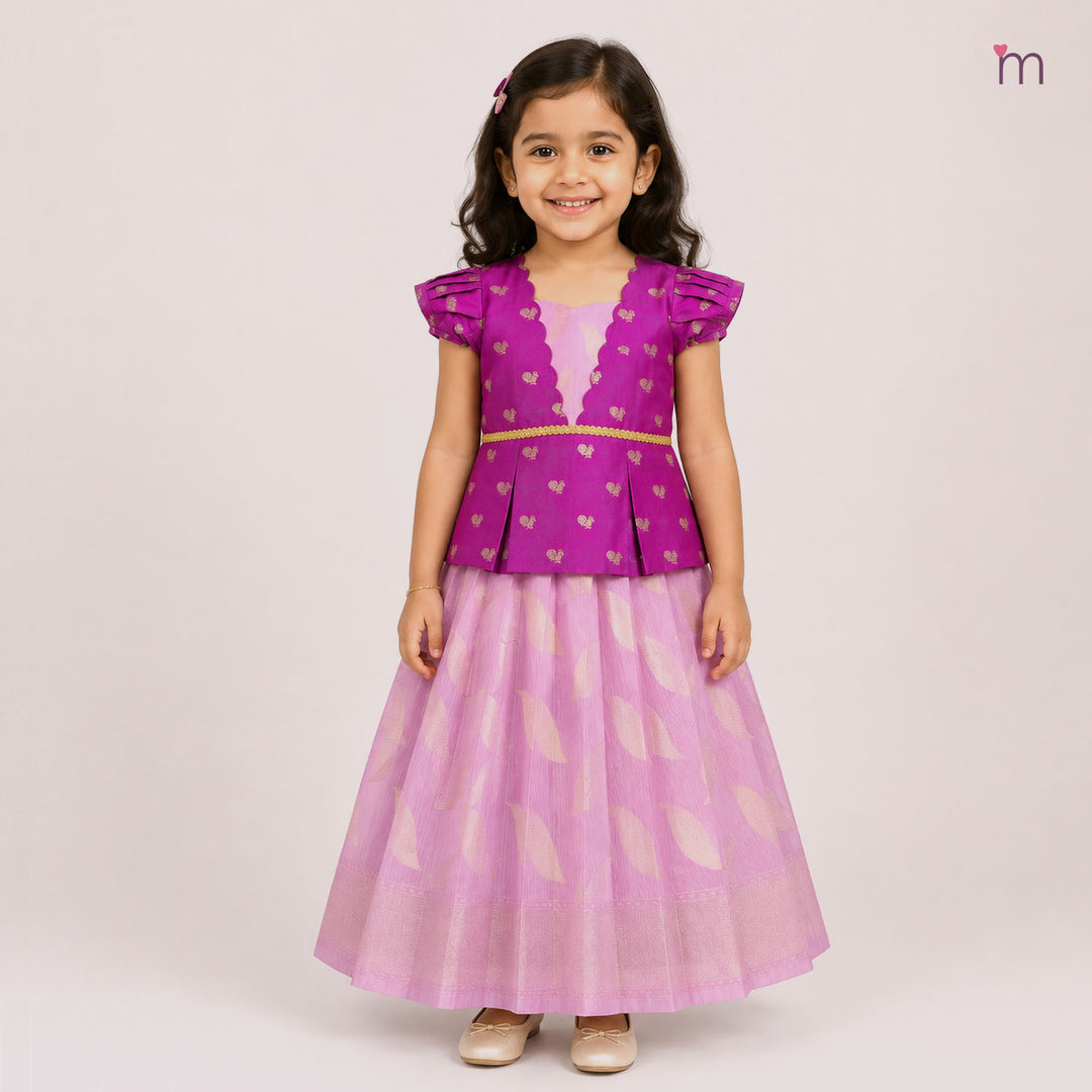 Varsha - Magenta Lilac Designer Minipattu