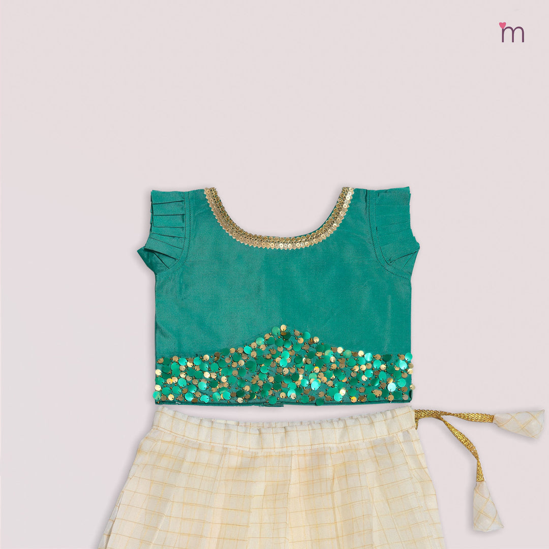Bhavya - Teal Designer Minipattu