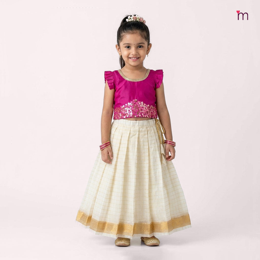 Bhavya - Pink Designer Minipattu