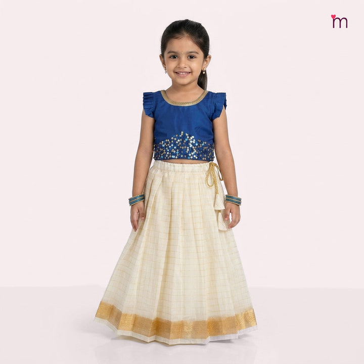 Bhavya - Blue Designer Minipattu