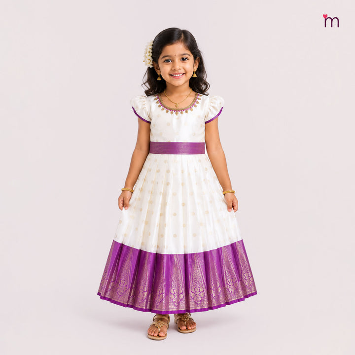 Tulasi - Magenta Pattu Pavadai Minipattu
