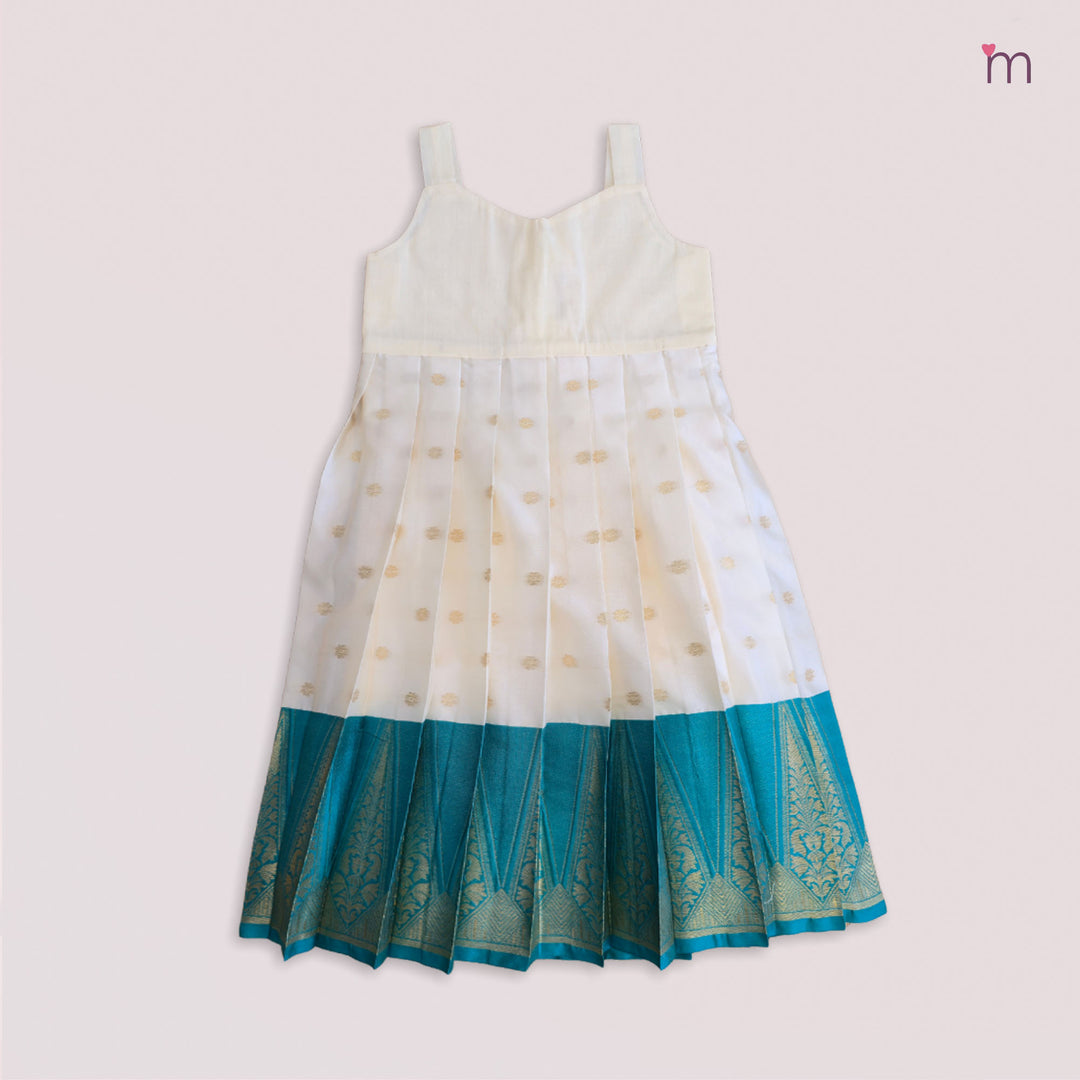 Tulasi - Teal Pattu Pavadai Minipattu