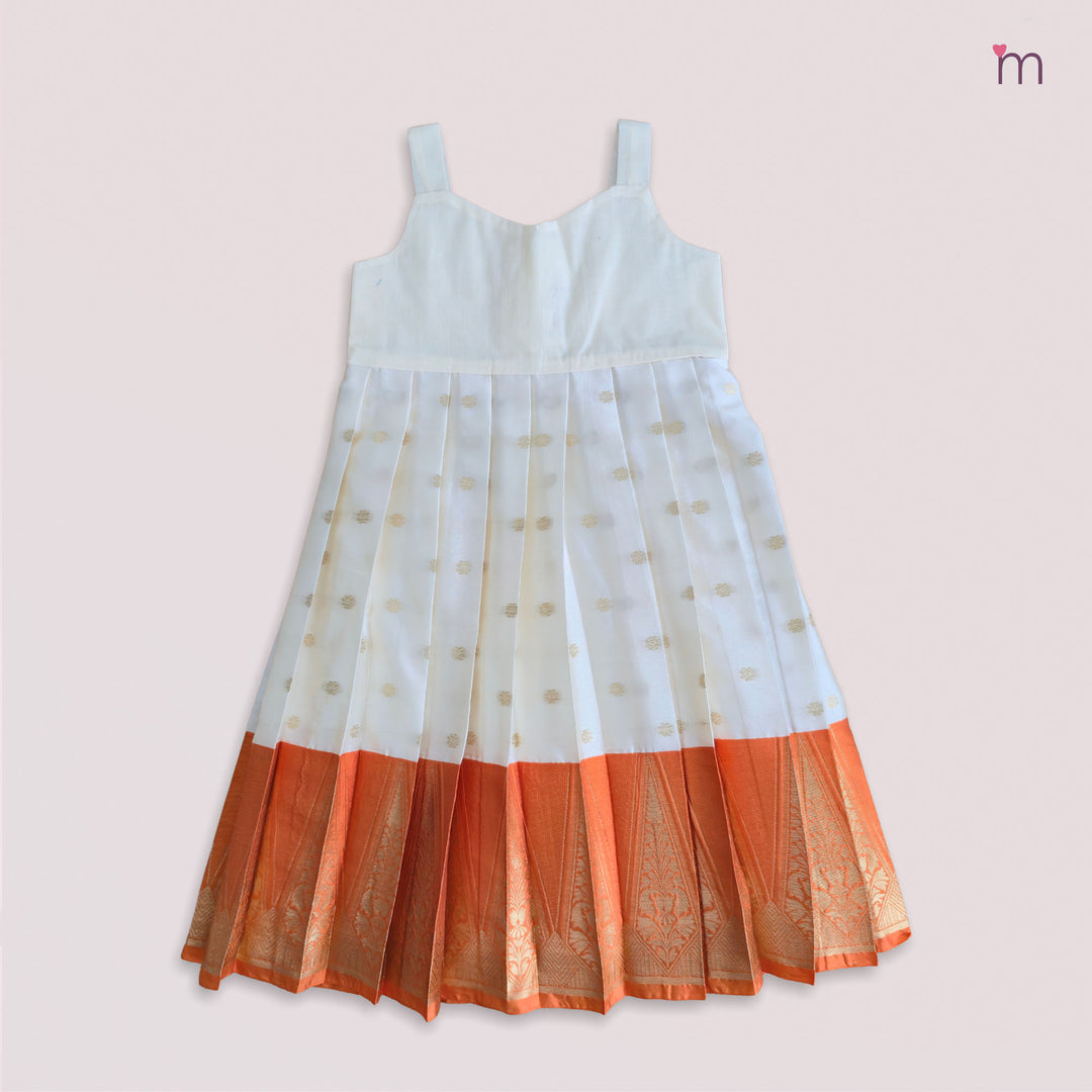 Tulasi - Orange Pattu Pavadai Minipattu