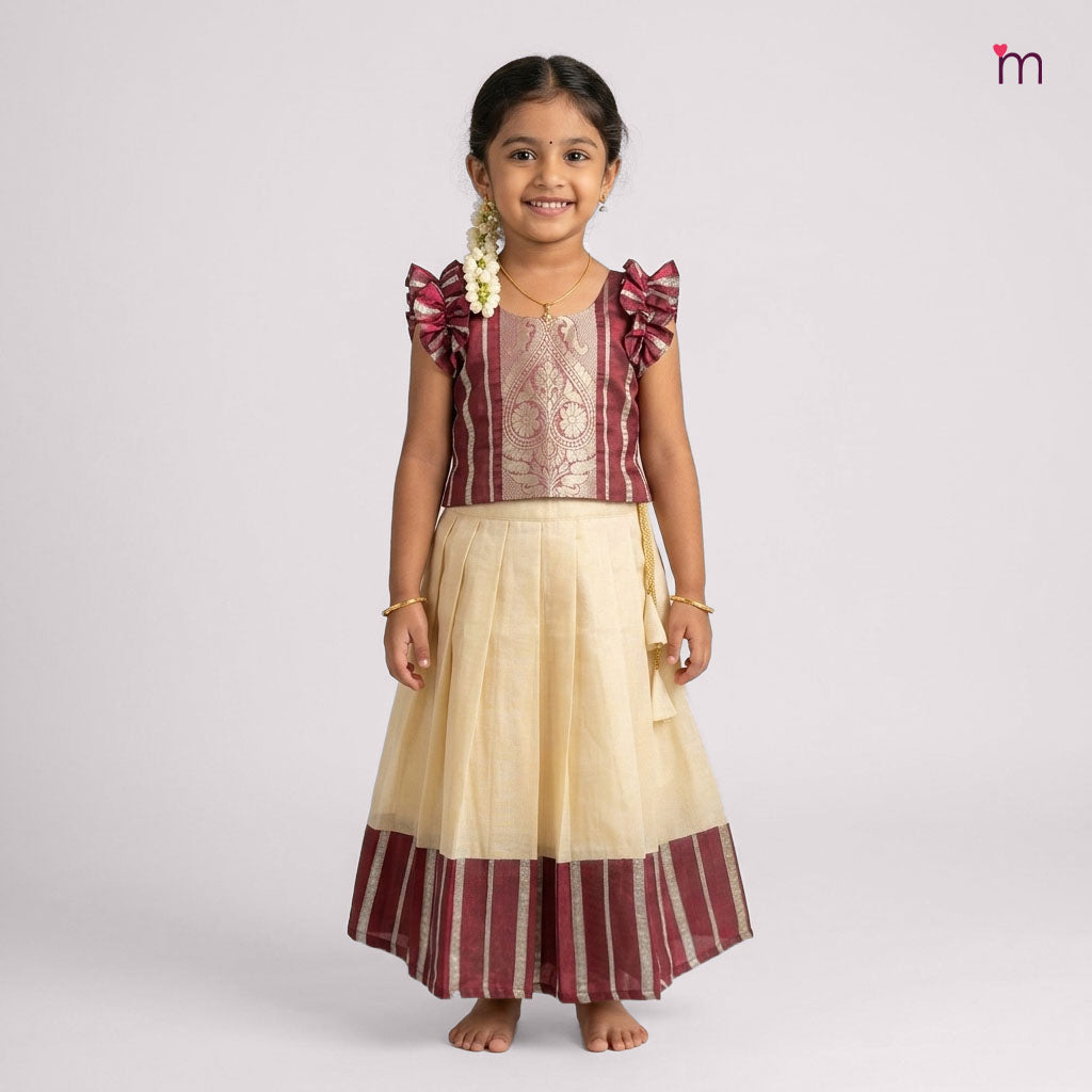 Akshaya - Maroon Minipattu