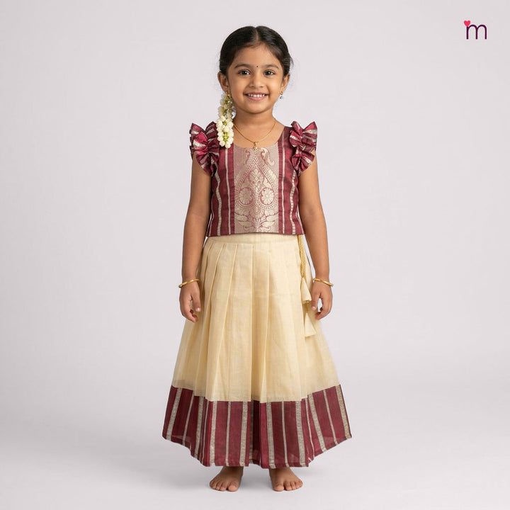 Akshaya - Maroon Minipattu