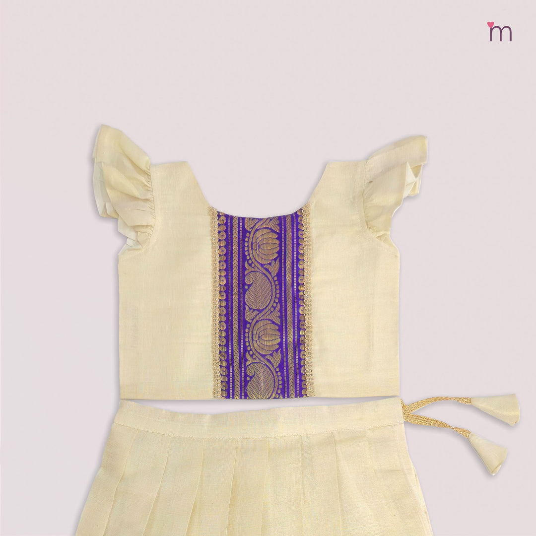 Aswathi - Tissue Violet Border Minipattu