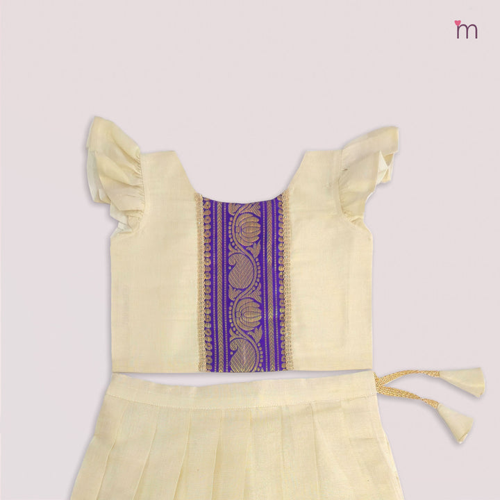 Aswathi - Tissue Violet Border Minipattu