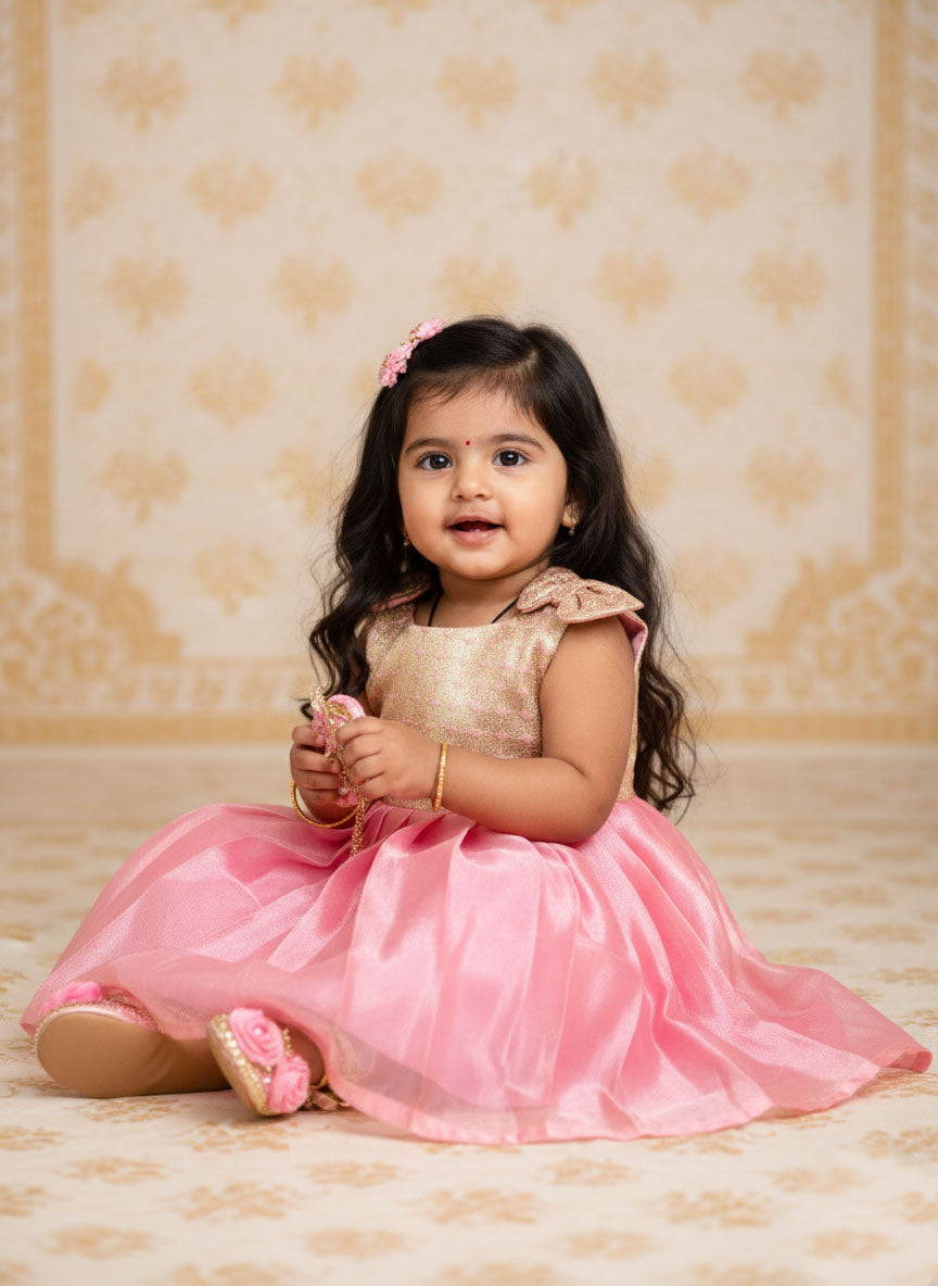 Anvika - Pink Frock Minipattu