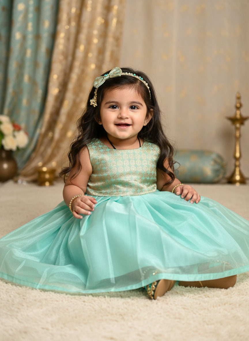 Anvika - Blue Frock Minipattu