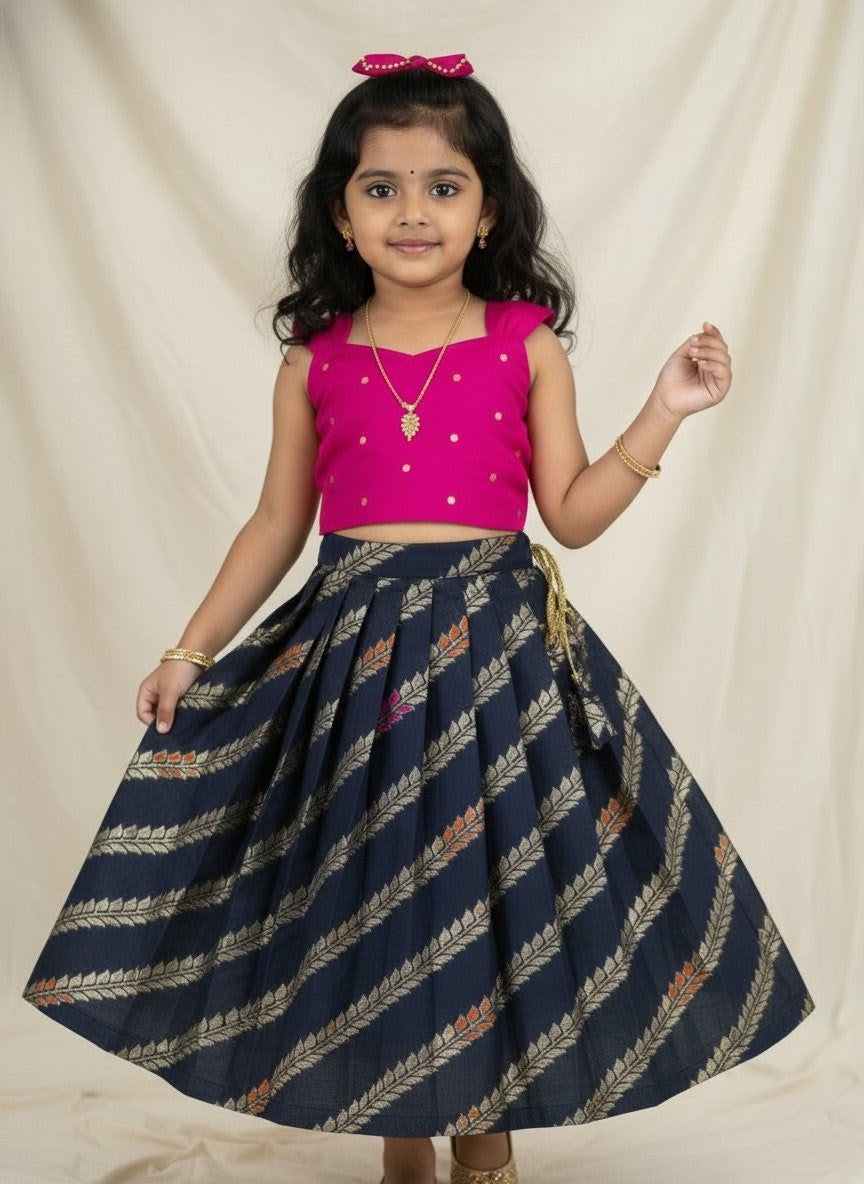 Sahana - Pink Blue Minipattu