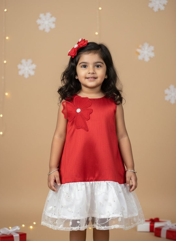 Jingle - Red Aline Frock Minipattu
