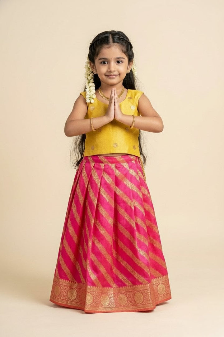 Kayal - Gold Pink Designer Minipattu