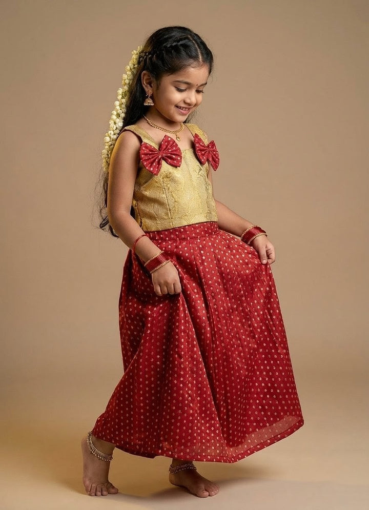 Venba - Gold Maroon Minipattu