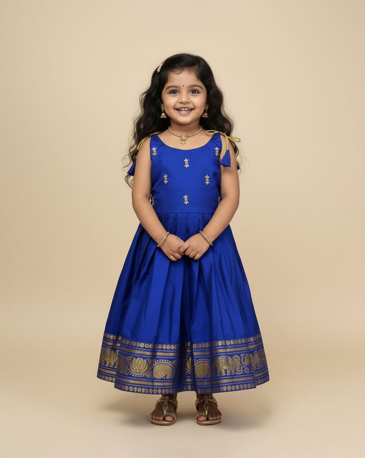 Tejas - Royal Blue Butta Frock