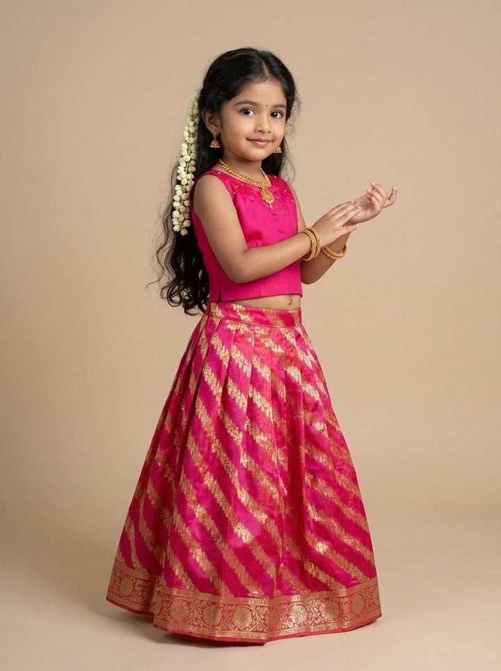 Sneha - Pink Designer Minipattu