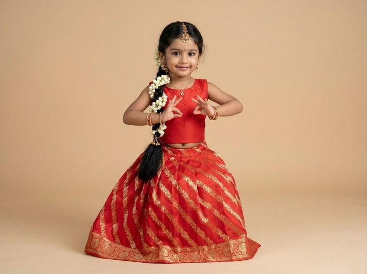 Sneha - Red Designer Minipattu