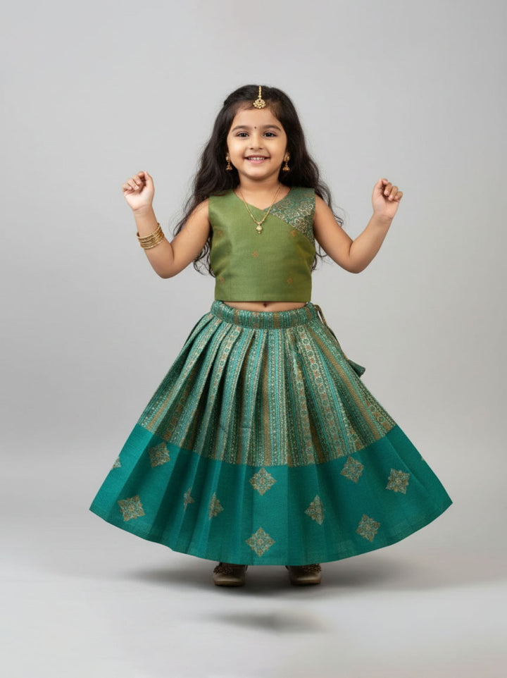 Meera - Sage Green Designer Minipattu