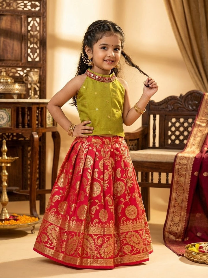 Hasini - Green Pink Designer Minipattu
