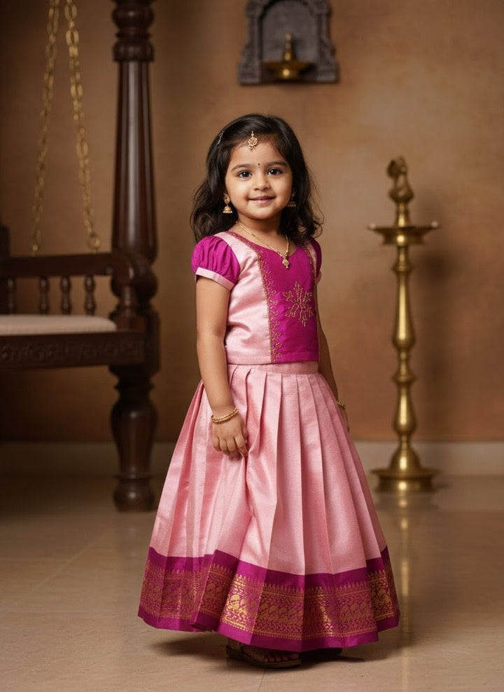Anjali - Purple Pink Designer Minipattu