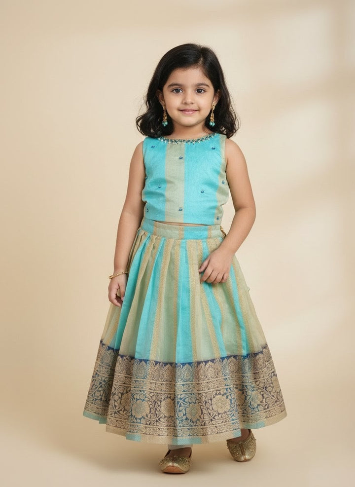 Sherin - Blue Designer Minipattu
