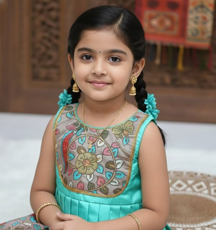 Rakshita - Turquoise Designer Minipattu