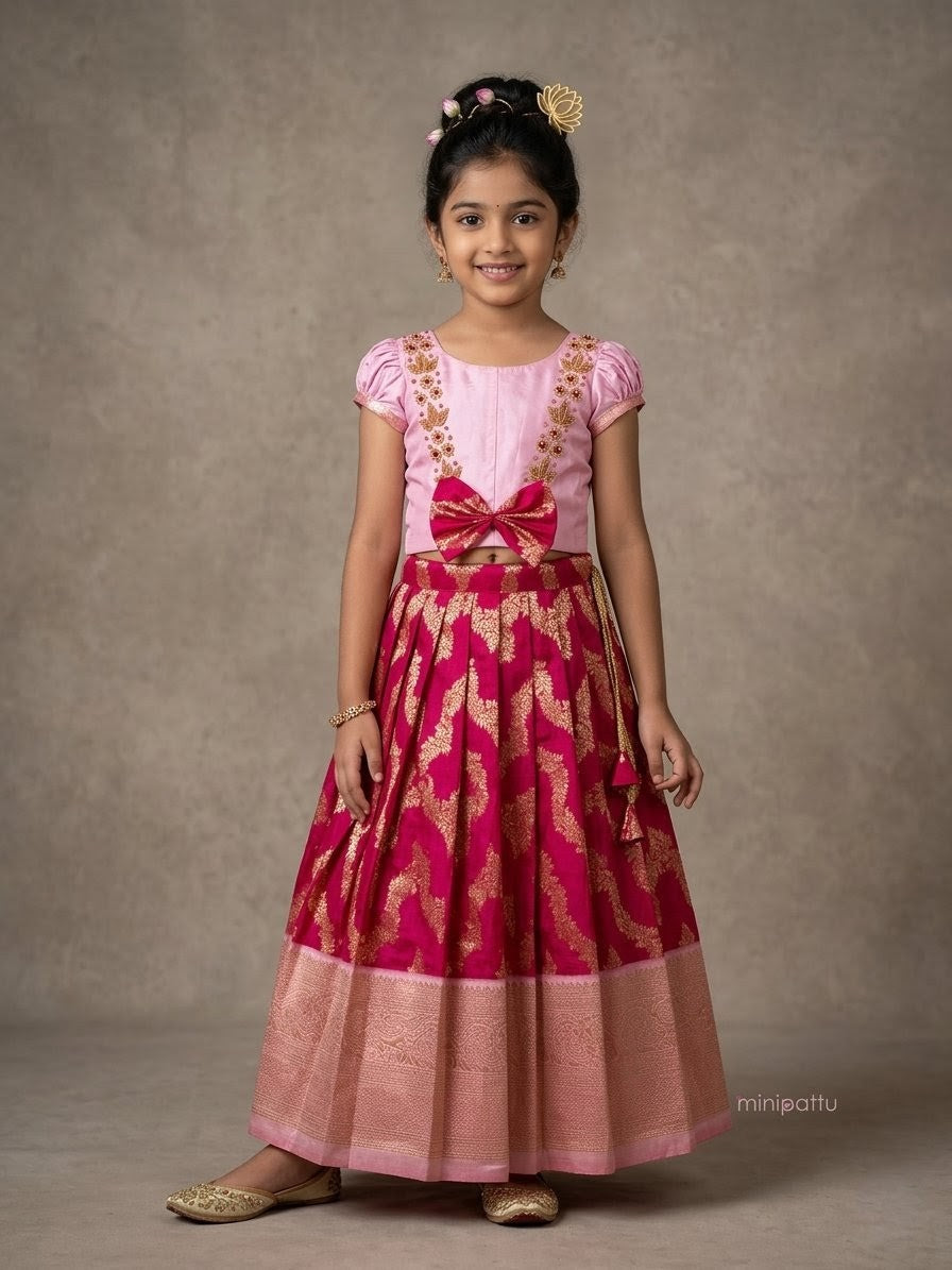 Raveena - Pink Designer Minipattu