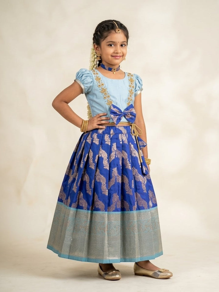 Raveena - Blue Designer Minipattu