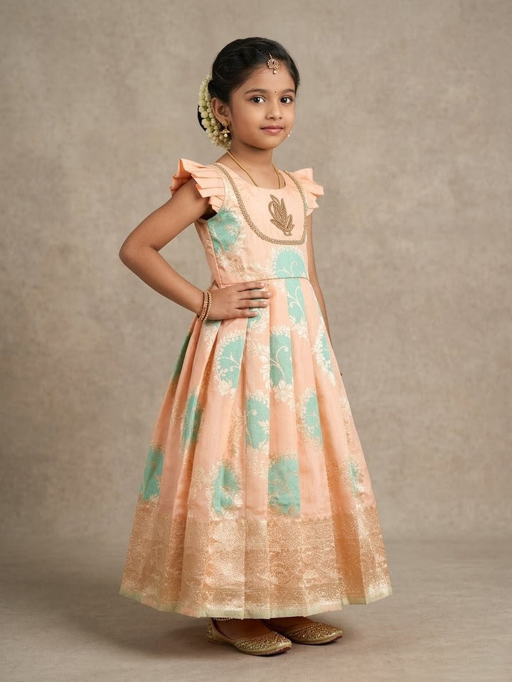 Sachana - Peach Frock Minipattu