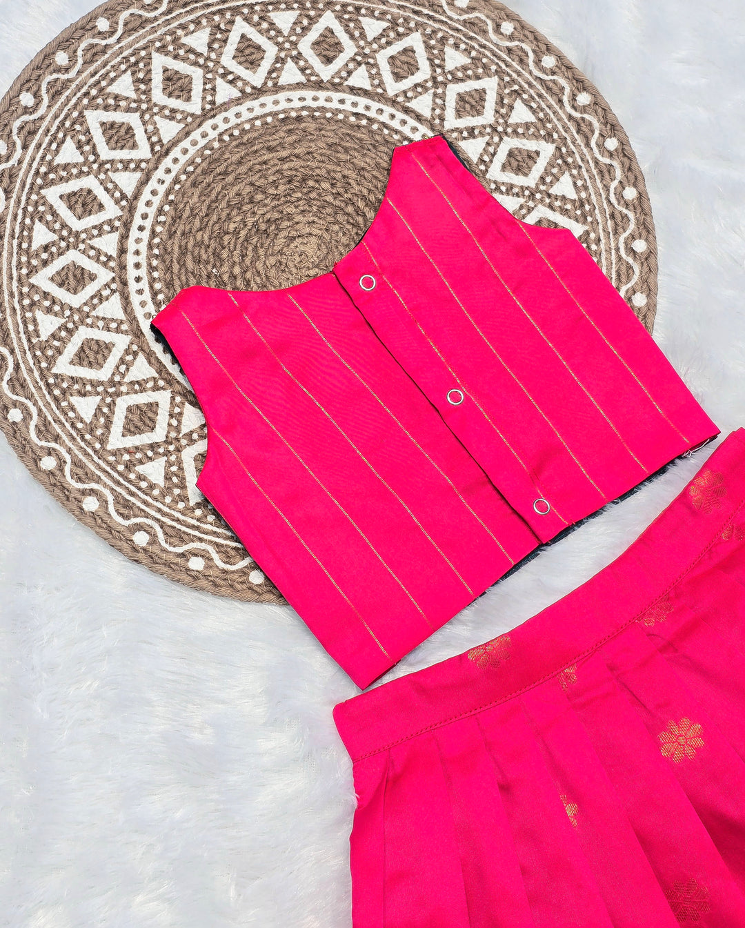 Namratha - Teal Hot Pink Designer Minipattu