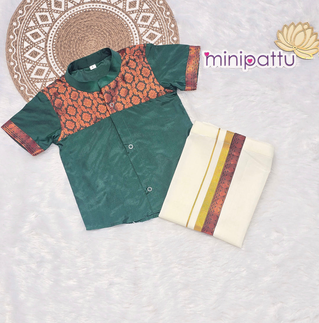 Shyam - Green Shirt & Dhothi Set