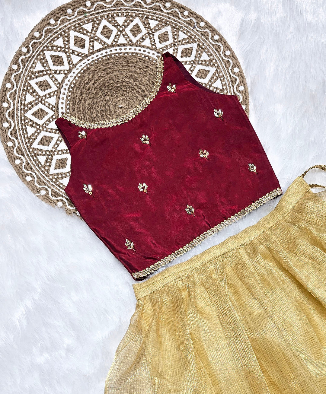 Rini - Maroon Gold Minipattu