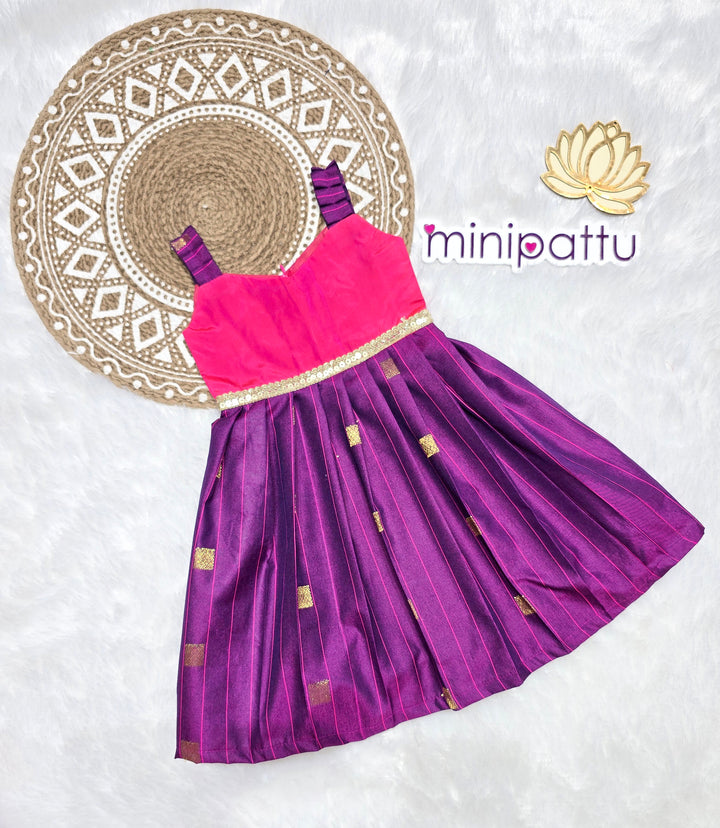 Yamini - Pink Magenta Frock Minipattu