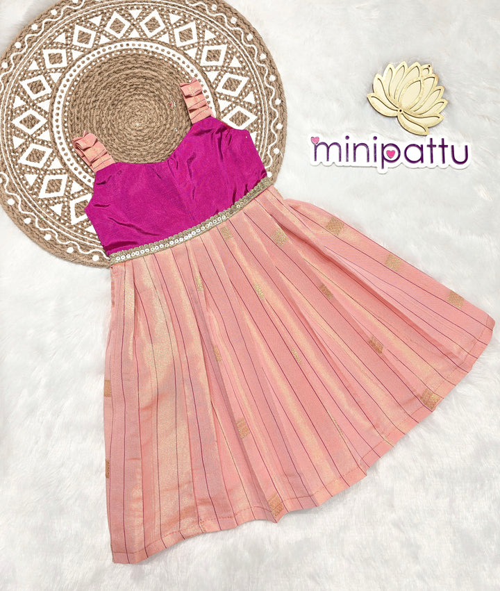 Yamini - Purple Pink Frock Minipattu