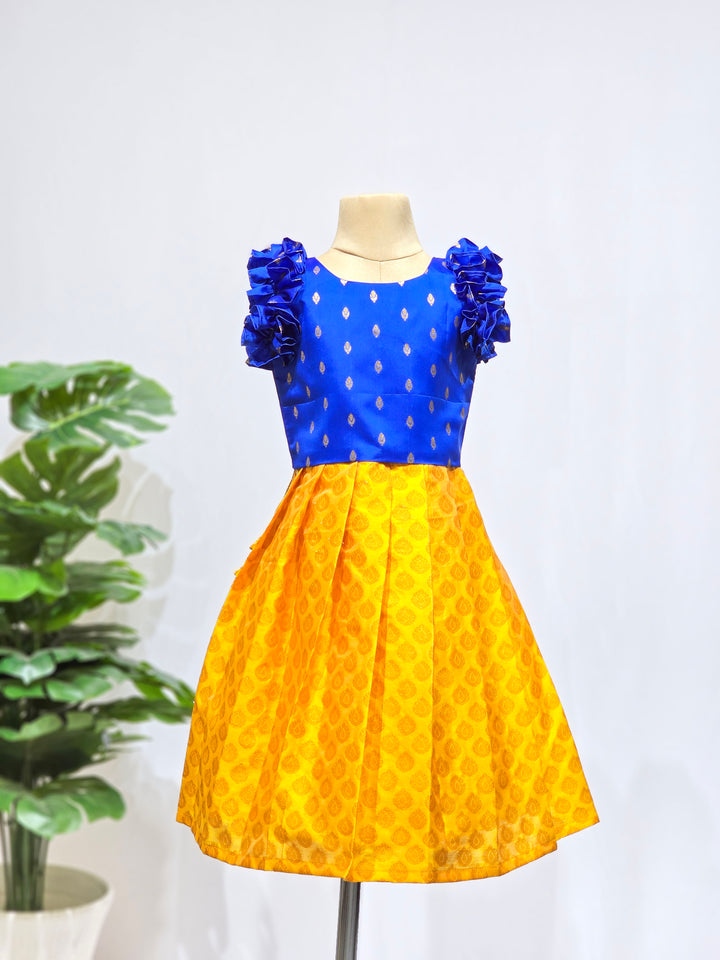 Amara - Royal Blue Yellow Minipattu