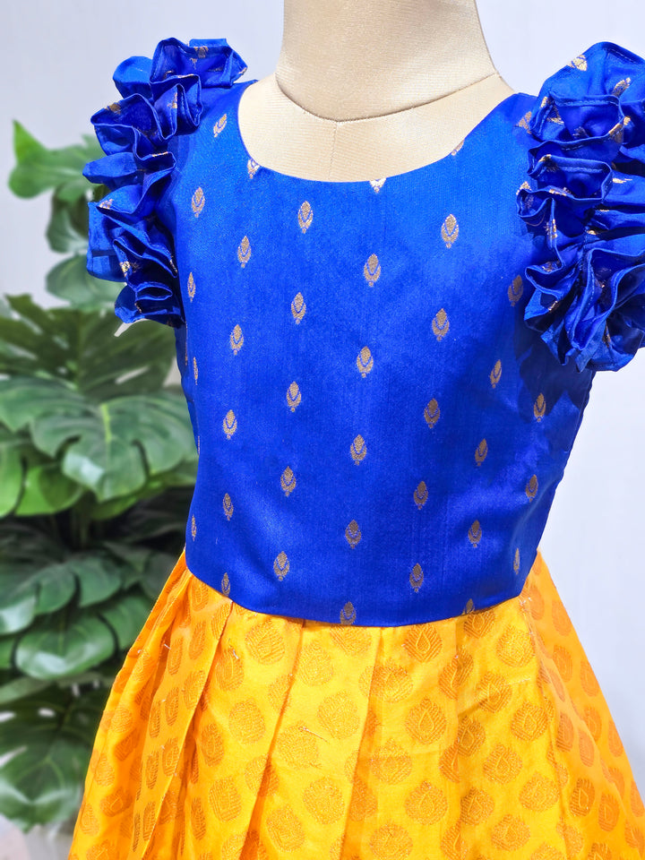 Amara - Royal Blue Yellow Minipattu