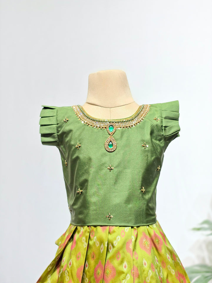 Vaishnavi - Green Designer Minipattu