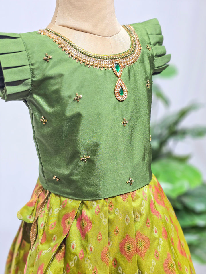 Vaishnavi - Green Designer Minipattu