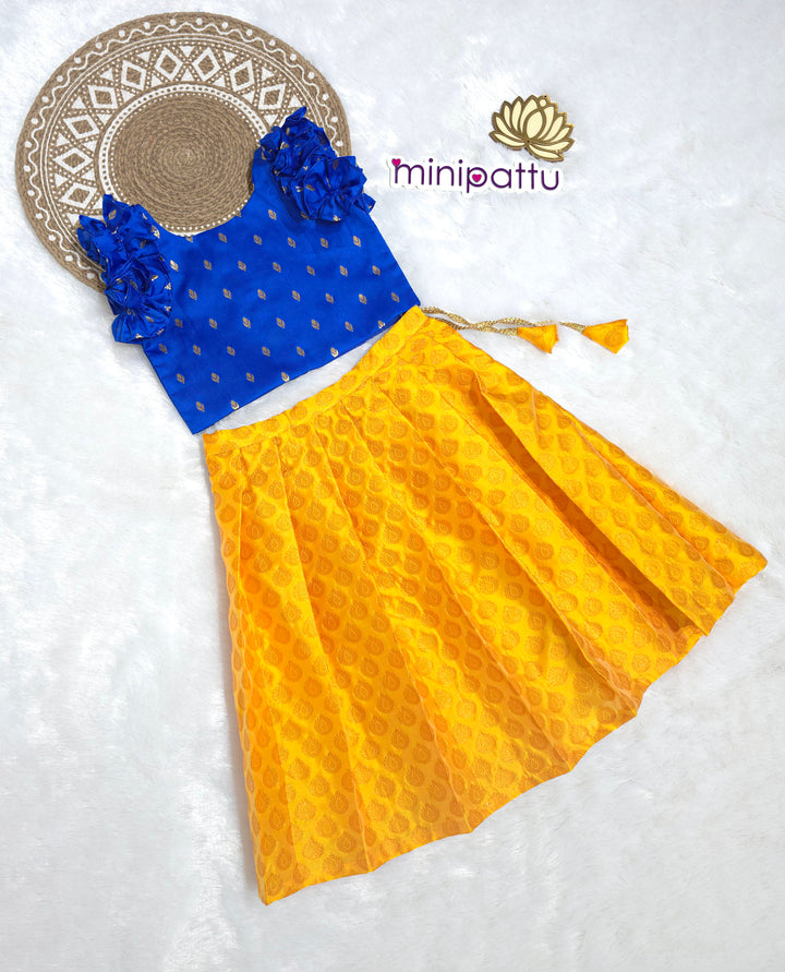 Amara - Royal Blue Yellow Minipattu