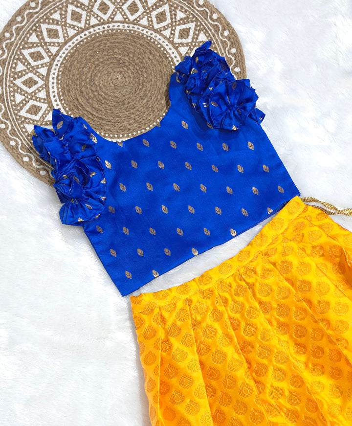 Amara - Royal Blue Yellow Minipattu