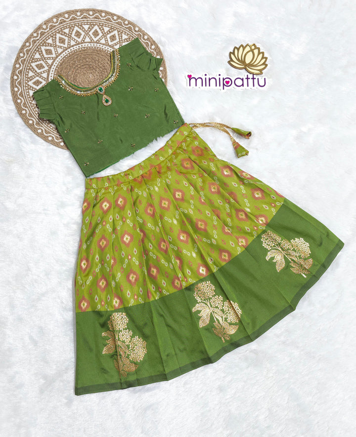 Vaishnavi - Green Designer Minipattu